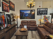 Austin Copper Patina Loveseat Glider Recliner